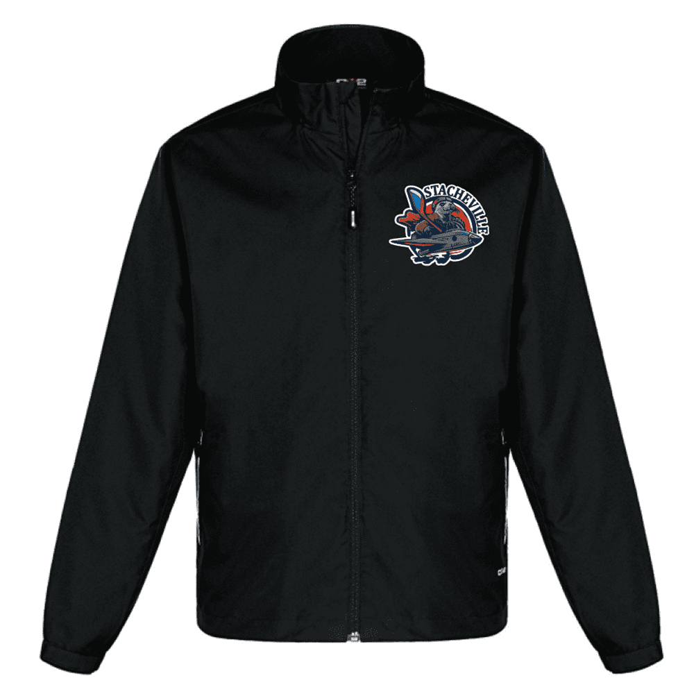 4170 Athletic Mesh Lined Track Jacket - Black