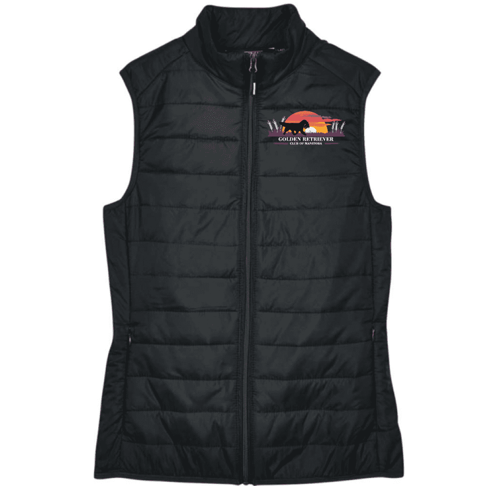 CE702W Core365 Women's Prevail Packable Puffer Vest - Black